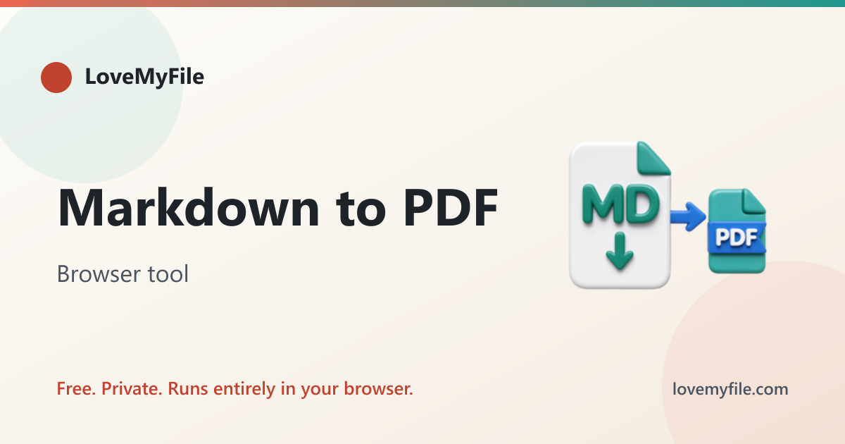 Convert Markdown Notes to PDF for Class (Free, In-Browser)